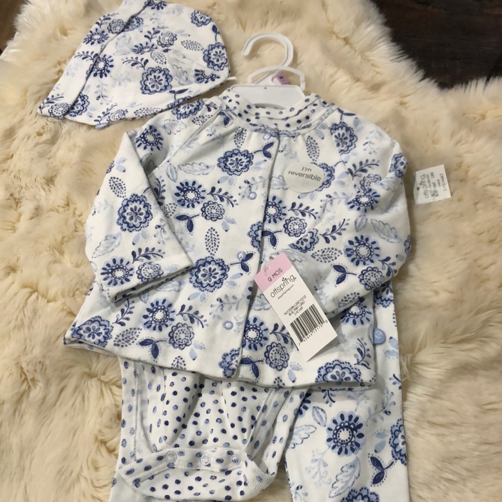 Flower 3-piece outfit + hat